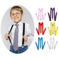 thumbnail image 4 of Fixing Clip White, Boy's Kids Elastic Y Back Suspenders Adjustable Solid Color Suspenders for Boys Girls Adjustable Elastic Classic Accessory Sets for 6 Months to 13 Year Old Boys Girls, 1* Strap, 4 of 9