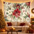 thumbnail image 3 of Floral Arrangement with Red Hibiscus and White Roses on Cream Serene Watercolor for Plant Lovers, Botanical Wall Art Decor, Housewarming Gift Tapestry Wall Hanging for Bedroom and Living Room, 3 of 7