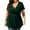 Army Green, variant on fatyb Plus Size Dressy Tops for Women Wrap V Neck Pleated Tunic Shirts Womens Elegant Short Sleeve Blouses