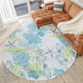 thumbnail image 7 of Surfside ASR31 Aqua Washable 8 ft x 8 ft Round Rug, 7 of 7