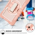 thumbnail image 5 of TECH CIRCLE 2019 Galaxy Tab A 8.0 Case (SM-T290), Sturdy Kickstand Rugged Case with Adjustable Hand/Shoulder Strap, Rosegold, 5 of 8
