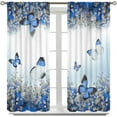thumbnail image 3 of Butterfly Girl Bedroom Curtains, Spring Botanical Floral Teen Kids Bedroom Window Treatments,Nature Landscape Scenic Printed Bedroom Living Room Kitchen Drapes 52x84in, 3 of 6