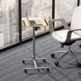 thumbnail image 4 of Gymax Bureau Debout Mobile à Hauteur Réglable Assis-Debout Bureau pour Ordinateur Portable pour la Maison Naturel, 4 of 10