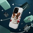thumbnail image 3 of DistinctInk Tough Case for Apple iPhone 14 PRO (6.1" Screen), Compatible with MagSafe Charging - Valentine's Day Papillon Puppy, 3 of 6
