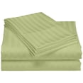 thumbnail image 2 of Fresh Linen Collection 1800 Super Soft & Wrinkle Free Luxurious Stripe 6-Piece Sheet Set (King, Sage), 2 of 2