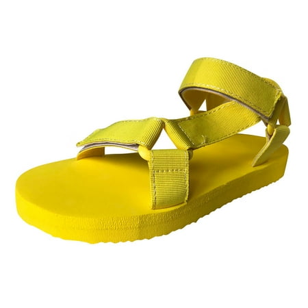 

Womens Sandals Women S Ladies Fashion Casual Solid Open Toe Platforms Sandals Beach Shoes Women S Sandals Canvas Yellow 41