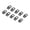 Gray, variant on M Buder 20-Piece Boot Lace Hooks Fittings Buckles With Rivets for Repairing Camp Hike Climb Boots Bags, High Quality Alloy Shoe Hardware (Gray, 3mm Hole, 20 Pcs, 1.97 inches / 5 cm)