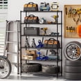 thumbnail image 4 of Gymax 2PCS 6-Tier Metal Storage Shelving Unit w/V-Shaped Wire Rack for Home Kitchen, 4 of 10