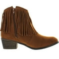 thumbnail image 2 of Adriana Leonara-39 Women's Side Zipper Low Heel Fringe Ankle Booties, 2 of 4