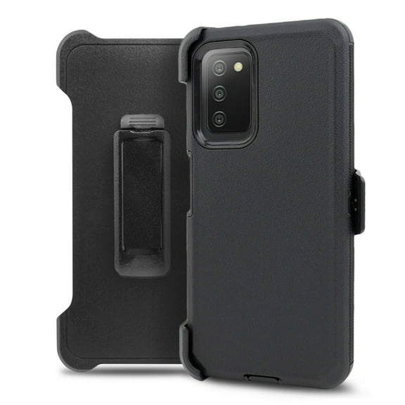 for Samsung Galaxy A03S Phone Case Dual Layer Full-Body Clear Back Case Drop Resistant Shockproof Case with Built In Screen Protector