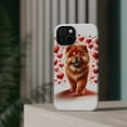 thumbnail image 4 of DistinctInk Tough Case for Apple iPhone 14 (6.1" Screen), Compatible with MagSafe Charging - Valentine's Day Chow Chow Puppy, 4 of 6