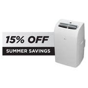 LG New 10,200 BTU 450 Sq Ft Smart Wi-Fi Enabled Portable Air Conditioner with Dehumidifier Function and 12,000 BTU Supplemental Heat, White