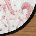 thumbnail image 3 of CURLYOOT Round Rug 3ft Cute Unicorn Area Rug, Washable Circle Mat Non Slip Floor Carpet Mat, Soft Indoor Rugs for Entryway Living Room Dining Room Bedroom, 3 of 7