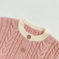 thumbnail image 5 of Infant Kids Girls Cardigan Sweater Cardigan for Toddler Girls Ribbed Knit Cardigan Sweaters Front Button for Little Girls 3M-3T,Pink,2-3 Years, 5 of 9