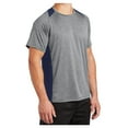 thumbnail image 4 of Mens Heather Colorblock Contender Polyester Tee Vintage Heather/ True Navy 3XL, 4 of 8
