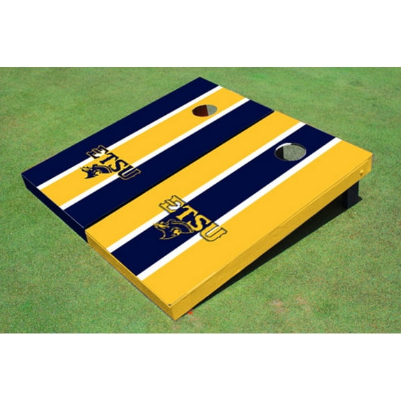 East Tennessee State University ETSU Alternating Long Stripe Cornhole Boards