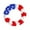 D, variant on Nkmbld 4th of July Wreath, Patriotic Wreaths for Front Door, Handcrafted Flag Wreath for Memorial Day Veterans Day Front Door Decoration Hanging Ornaments