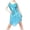 Blue, variant on Women Court Dress Dress Solid Color Belly Dance Suit Green