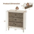 thumbnail image 3 of FOROUTIA 3 Drawer Nightstand with Solid Wood Legs,Vintage Bedside Table  for Bedroom or Living Room for Bedroom, 3 of 7
