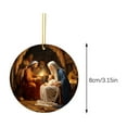 thumbnail image 4 of KCEHTA Nativity Christmas Ornaments 2024, Christmas Nativity Scene Ornaments, Nativity Ornaments for Christmas Tree, Round Acrylic Birth of Jesus Decor Christian Christmas Decorations, 4 of 4