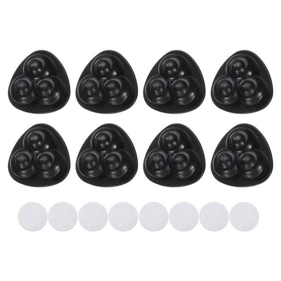 Uxcell 8 Pcs Self Adhesive Caster Wheels, 360° Rotation(Black, 3 Nylon Rolling Ball)