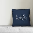 thumbnail image 2 of Creative Products Hello Script Navy 16x16 Indoor / Outdoor Pillow, 2 of 2
