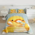 thumbnail image 2 of Manfei Bathing Yellow Duck 3 Pieces Queen Comforter Set for Preppy Children Kids,Cartoon Animal Ultra Soft Bedding Sets,Yellow White Bedding Comforter Set,Super Cozy Room Decor,Reversible, 2 of 8