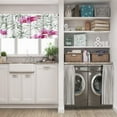 thumbnail image 3 of LALILO Kitchen Curtain Valance Watercolor Tropic With Rod Pocket Window Curtain 52"x 18" Set of 2, 3 of 7