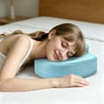 thumbnail image 4 of Dual Ear Relief Zone Contour Pillow, Ice Silk Satin Cervical Memory Foam Pillow for Sleeping, Ergonomic Neck Support for Side, Back & Stomach Sleepers, 4 of 6