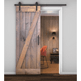 thumbnail image 1 of Essencaliy 30in x84in Solid Wood Barn Door, Made-in-USA Farmhouse Interior Sliding Barn Door With 5.25ft Barndoor Hardware Kit (DIY), 1 of 5