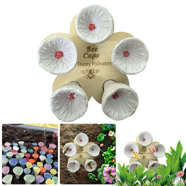 Bebedero para insectos y abejas JShteea Apicultura blanco 5 Uds