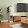 thumbnail image 3 of CQSXDA 44.49 Inch Slim AV Media Stand In Antique White With 2 Drawers And 3 Hooks For PS5 And Xbox Storage, 3 of 13
