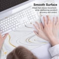 thumbnail image 4 of White Mouse Pad, Cute Marble Large Desk Mat, PU Leather Desk Protector Mousepad, Gold Grey Striped Waterproof Computer Keyboard Gaming Mouse Pads, Non Slip Extended Writing Pad 31.5" x 15.7", 4 of 6