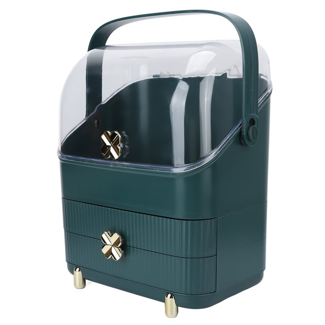 Organizador para el cuidado de la piel, organizador para el cuidado de la piel, impermeable, a prueba de polvo, transparente, almacenamiento de cosméticos, caja de almacenamiento portátil, artesanía superior