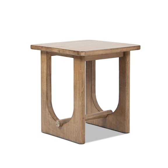 Turnkey 22" Square Side Table Antique Natural Brown Reclaimed Pine Wood