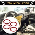 thumbnail image 2 of Anillos de Decoración del Tablero de Ventilación de AC de 4 Pcs para Toyota Tundra 2014-2021, Decoración del Anillo de Cubierta de Ventilación de Aire Acondicionado de Plástico Rojo, 2 of 6