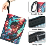 Demon Slayer Card Zipper Binder,9 Pocket with 50 Removable Sleeves up to 900 Cards,Gifts for Anime Demon Slayer TCG Collectors