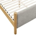 thumbnail image 4 of Maven Queen Size Fabric Upholstered Platform Bed in Wheat Oak, 4 of 9