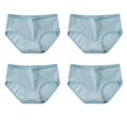 thumbnail image 1 of TrowBridge-bragas de algodón transpirables para mujer, ropa interior femenina con lazo, lencería cómoda, calzoncillos a rayas, 4 Uds./Set, 1 of 4