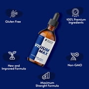 Visium Max Liquid Drops, Visium Max Supplement, All Natural Formula for Men and Women, Extra Strength Vision Max, 60 mL per Bottle (2 Pack)