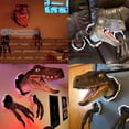 thumbnail image 2 of WINDLAND Escultura de busto de dinosaurio 3D para montar en la pared, realista, con diseño de velociraptor roto y colgante, ideal para decoración de fiestas en casa o en la oficina., 2 of 8
