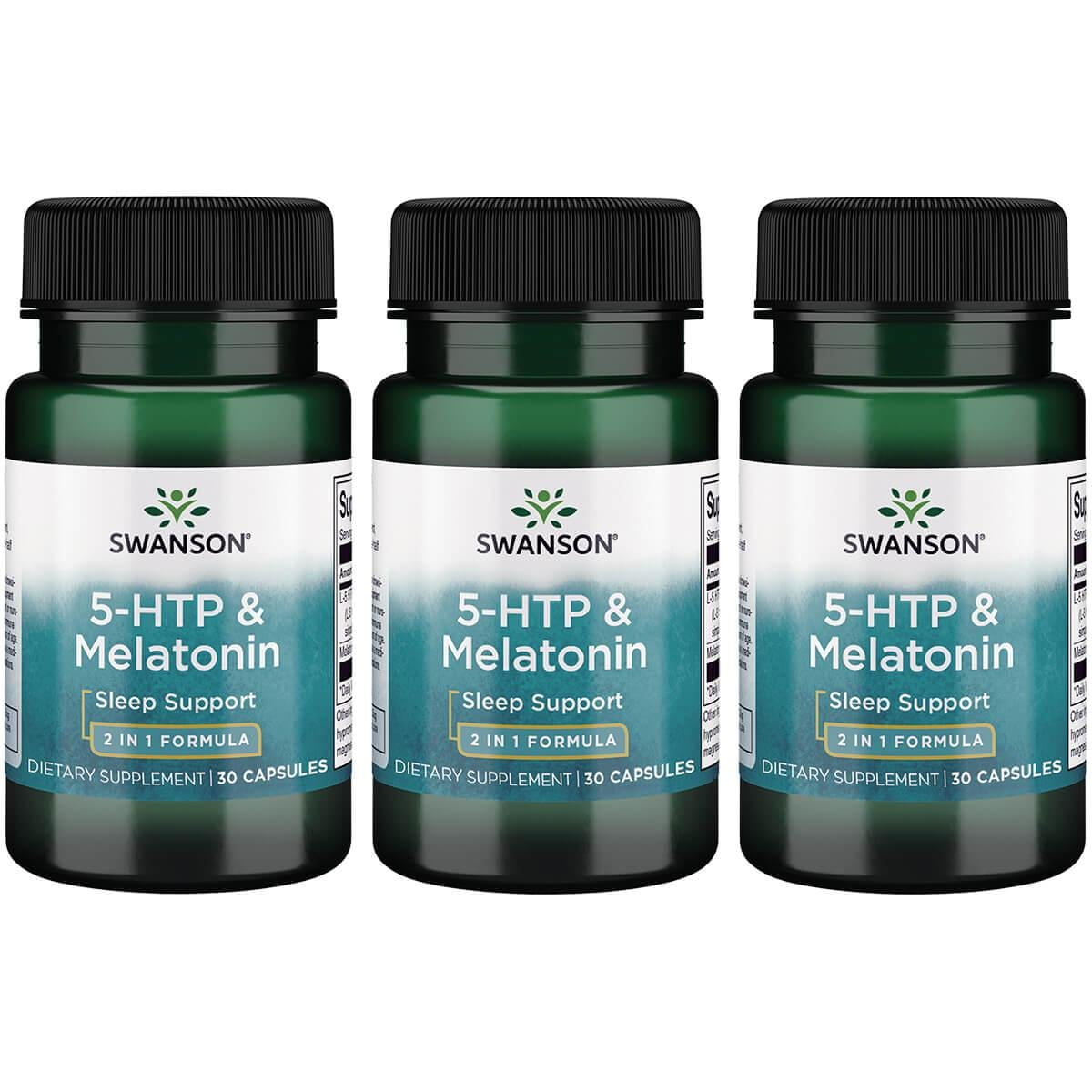 Swanson 5Htp & Melatonin 30 Caps 3 Pack