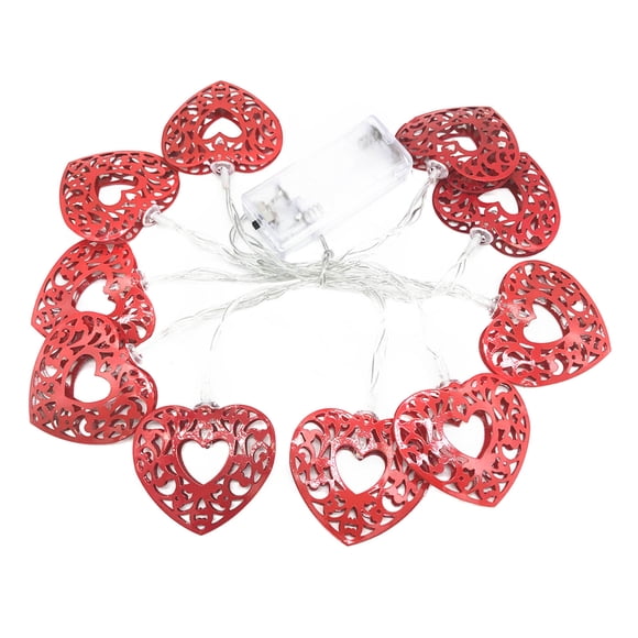 LED Battery Box Valentine's Day White Heart-Shaped Light String Valentine's Day Heart-Shaped Pendant Holiday Home Decoration