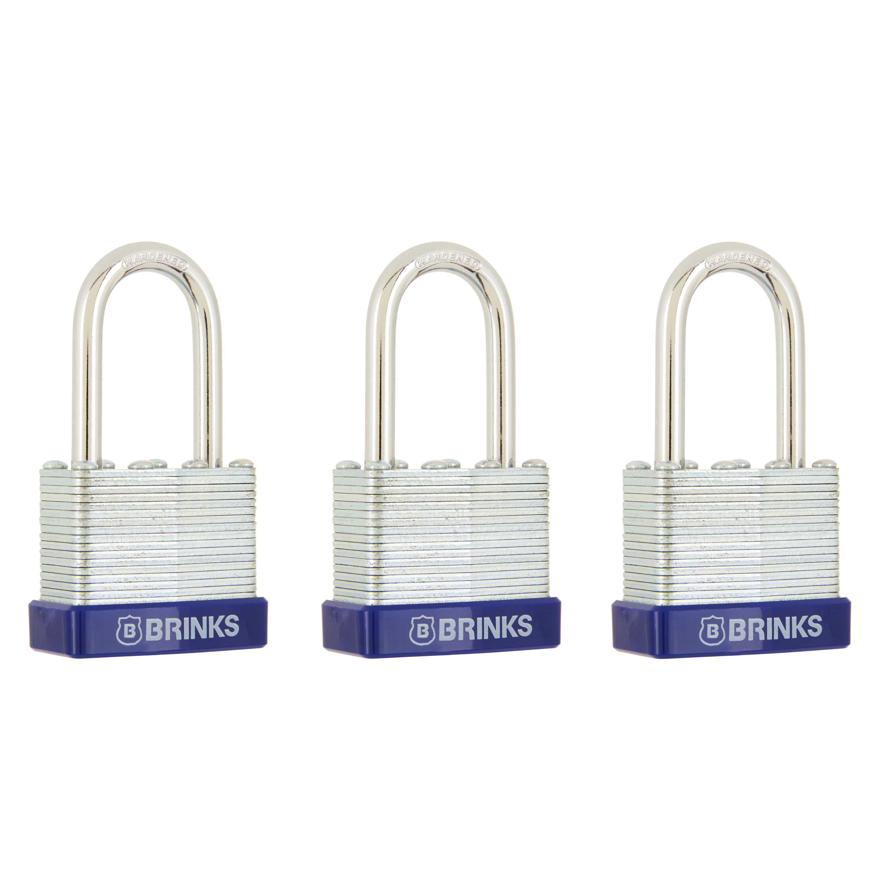 Brinks 40mm Laminated Steel Padlock 3-Pack photo 2