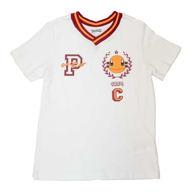 Playera Pokémon Niño Charmander Blanco Talla 4