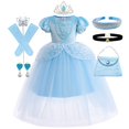thumbnail image 1 of Vestido de Cenicienta para niña, Cosplay de princesa de Halloween, vestidos de baile de terciopelo, ropa de tutú de malla, disfraz Floral, 2-10T Fivean unisex, 1 of 2