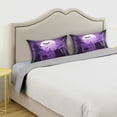 thumbnail image 5 of WOBOGO Purple Full Moon Satin Pillowcase Soft Smooth Envelope Design Comfortable Bedding Essentials 20×26in, 5 of 9
