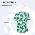 thumbnail image 3 of KLL Green Sea Turtle for Men's Baseball Shirts,Short Sleeve Casual Shirts Button Down Shirt for Men Beach Summer Wedding Shirt-4X-Large, 3 of 7