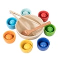 thumbnail image 1 of Pelotas en vasos Juguetes Montessori Aprendizaje de habilidades motoras finas educativas tempranas para 1 7 colores, 1 of 8
