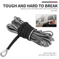thumbnail image 6 of 3/16 inch x 50 7700LBs Synthetic Winch Line Cable Rope with Protecing Sleeve for ATV UTV (Grey), 6 of 9